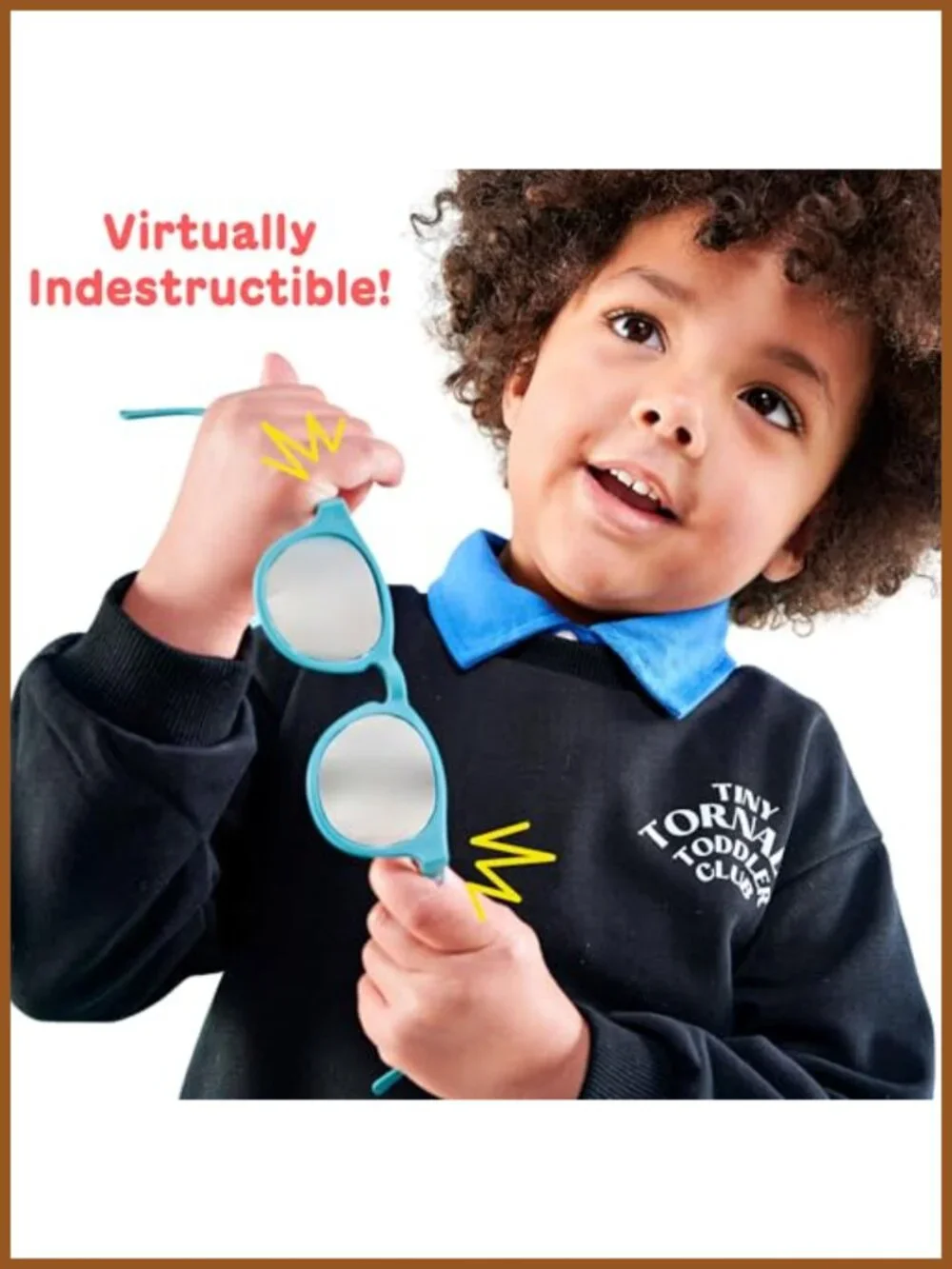 Baby Toddler Sunglasses UV400 Shatter-Resistant Flexible Rubber Frames